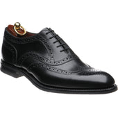 Loake Kerridge mens rubber-soled brogues in black calf
