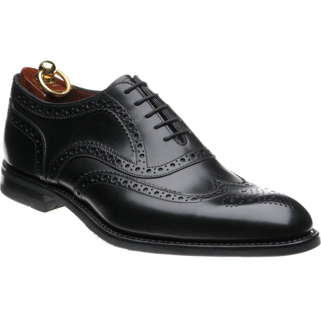 Loake Kerridge mens rubber-soled brogues in black calf (second)