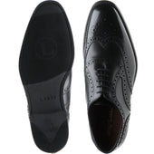 Loake Kerridge mens rubber-soled brogues in black calf