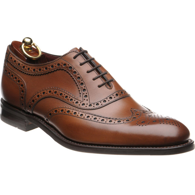 Loake Kerridge mens rubber-soled brogues in cedar calf