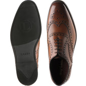 Loake Kerridge mens rubber-soled brogues in cedar calf