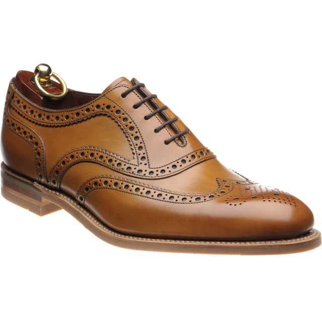 Loake Kerridge mens rubber-soled brogues in tan calf