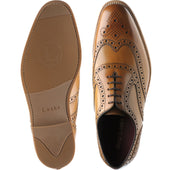 Loake Kerridge mens rubber-soled brogues in tan calf