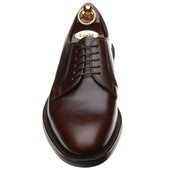 Loake Leyburn mens rubber-soled Derby shoes in dark brown oiled calf (second)