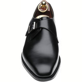 Loake Medway mens monk shoes in black calf