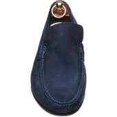 Loake Nicholson mens hybrid-soled loafers in navy suede