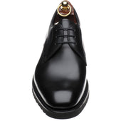 Loake Orson mens rubber-soled Derby shoes in black calf (second)