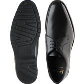 Loake Orson mens rubber-soled Derby shoes in black calf