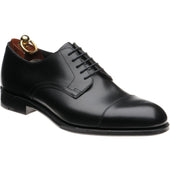 Loake Petergate mens Derby shoes in carbon black calf