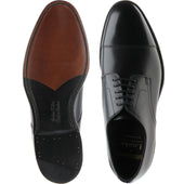Loake Petergate mens Derby shoes in carbon black calf