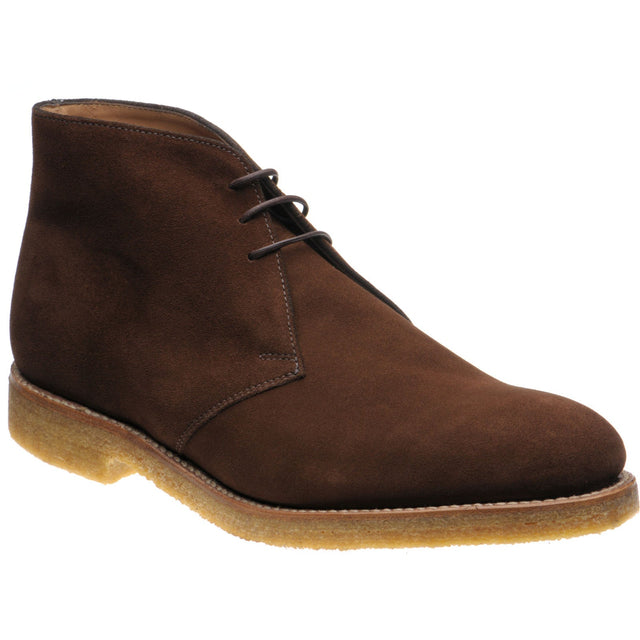 Loake Rivington mens Chukka boots in brown suede