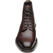 Loake Roehampton mens rubber-soled boots in dark brown calf