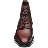 Loake Roehampton mens rubber-soled boots in oxblood calf grain