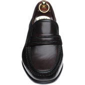 Loake Rome mens hybrid-soled loafers in burgundy calf