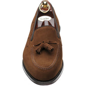 Loake Russell mens tasselled loafers in polo suede