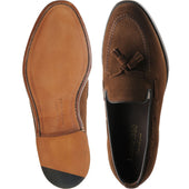 Loake Russell mens tasselled loafers in polo suede