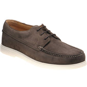 Loake Sardinia mens rubber-soled deck shoes in anthracite grey suede