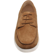 Loake Sardinia mens rubber-soled deck shoes in chestnut suede