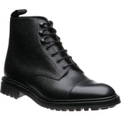 Loake Sedbergh mens rubber-soled boots in black grain calf