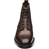 Loake Sedbergh mens rubber-soled boots in dark brown grain calf
