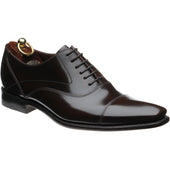 Loake Sharp mens Oxfords in dark brown polished