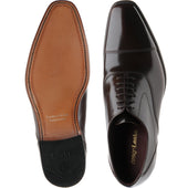 Loake Sharp mens Oxfords in dark brown polished