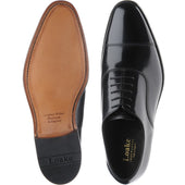 Loake Smith mens Oxfords in black polished
