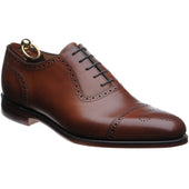 Loake Strand mens semi-brogues in mahogany calf