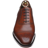 Loake Strand mens semi-brogues in mahogany calf