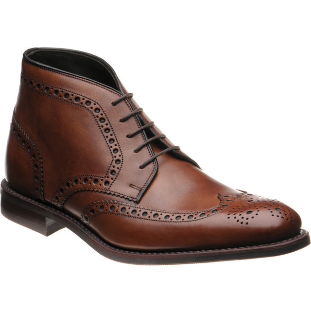 Loake Sywell mens rubber-soled brogue boots in cedar calf (second)