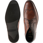 Loake Sywell mens rubber-soled brogue boots in cedar calf (second)