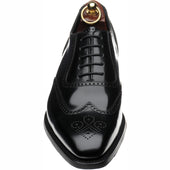 Loake Tay mens rubber-soled brogues in black polished