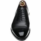 Loake Trinity mens semi-brogues in black calf (second)