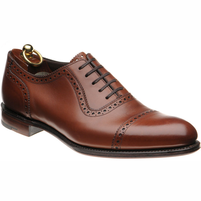 Loake Trinity mens semi-brogues in mahogany calf (second)