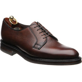 Loake Troon mens rubber-soled Derby shoes in rosewood grain calf (second)