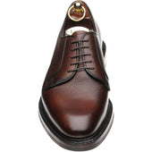Loake Troon mens rubber-soled Derby shoes in rosewood grain calf (second)