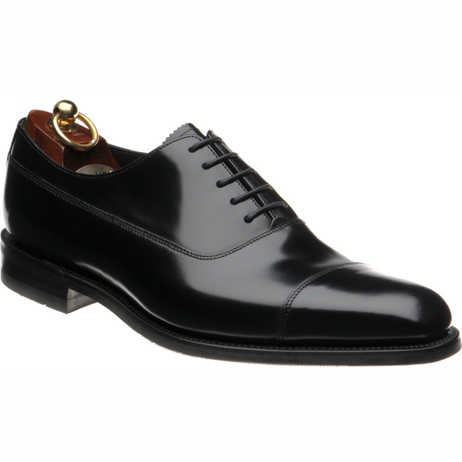 Loake Truman mens rubber-soled Oxfords in black polished