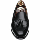 Loake Utah mens tasselled loafers in black calf