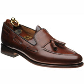Loake Utah mens tasselled loafers in cedar calf