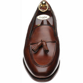 Loake Utah mens tasselled loafers in cedar calf