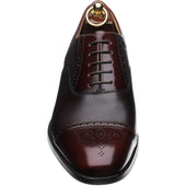 Loake Woodstock mens semi-brogues in burgundy calf and polished