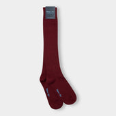 Long Burgundy Heavy Wool Sport Socks