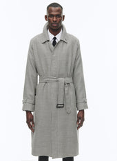 Wool Long Coat With Belt