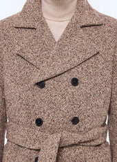 Double Breasted Wool Blend Coat