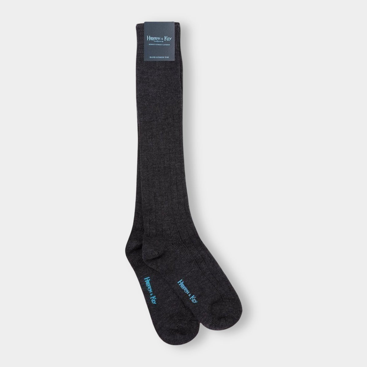 Long Dark Grey Heavy Wool Sport Socks