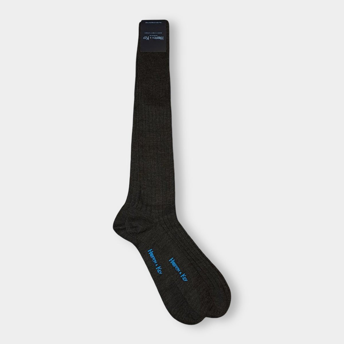 Long Dark Grey Wool Socks