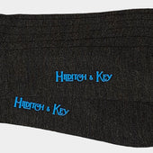 Long Dark Grey Wool Socks