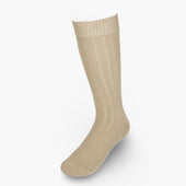 Long Beige Heavy Wool Sport Socks