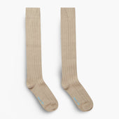 Long Beige Heavy Wool Sport Socks