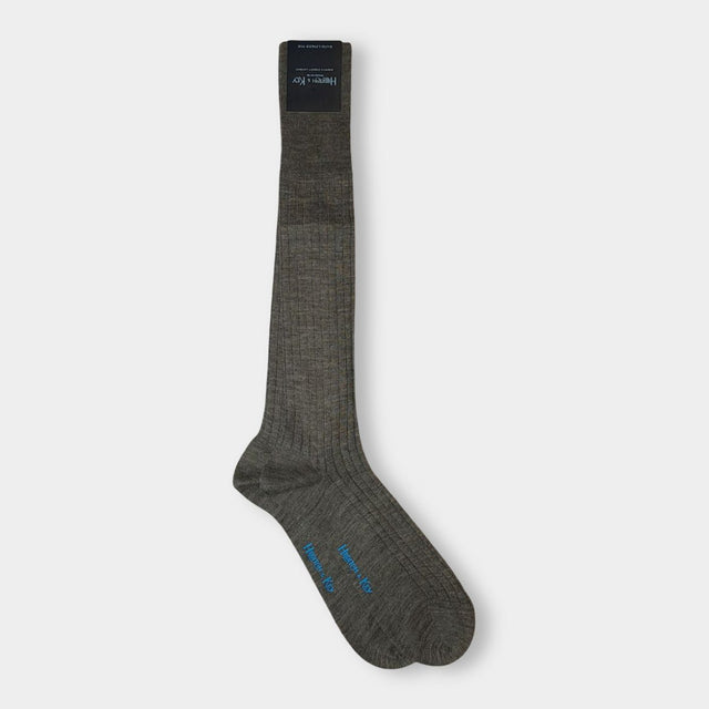 Long Mid Grey Wool Socks
